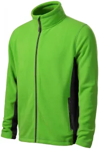 Pánská fleecová bunda kontrastní, jablkově zelená #3489022