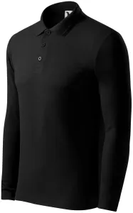 MALFINI Pánská polokošile s dlouhým rukávem Pique Polo LS - Černá | M