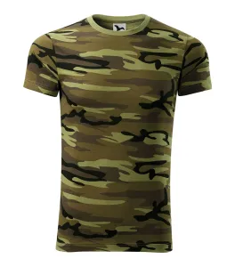 MALFINI Maskáčové tričko Camouflage - Maskáčová zelená | XXXL