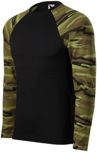 MALFINI Maskáčové tričko s dlouhým rukávem Camouflage LS - Maskáčová zelená | S