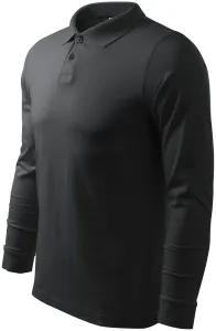 MALFINI Pánská polokošile s dlouhým rukávem Single J. LS - Ebony gray | XL