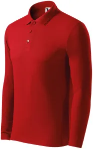 MALFINI Pánská polokošile s dlouhým rukávem Pique Polo LS - Červená | L