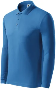 MALFINI Pánská polokošile s dlouhým rukávem Pique Polo LS - Azurově modrá | L