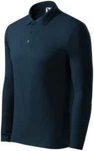 MALFINI Pánská polokošile s dlouhým rukávem Pique Polo LS - Námořní modrá | XXXL