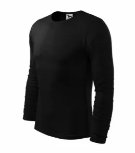 MALFINI Pánské tričko s dlouhým rukávem Fit-T Long Sleeve - Černá | XXXL