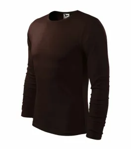 MALFINI Pánské tričko s dlouhým rukávem Fit-T Long Sleeve - Kávová | S