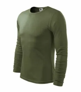 MALFINI Pánské tričko s dlouhým rukávem Fit-T Long Sleeve - Khaki | XL