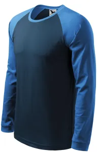 MALFINI Pánské tričko s dlouhým rukávem Street LS - Námořní modrá | M