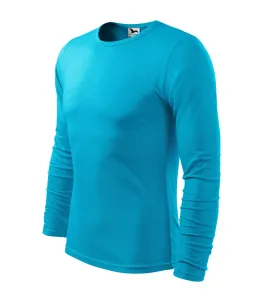 MALFINI Pánské tričko s dlouhým rukávem Fit-T Long Sleeve - Tyrkysová | XL