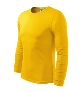 MALFINI Pánské tričko s dlouhým rukávem Fit-T Long Sleeve - Žlutá | L