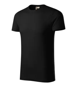 Pánské triko, strukturovaná organická bavlna, černá, XL