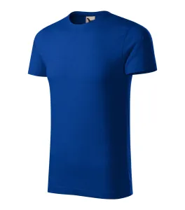 Pánské triko, strukturovaná organická bavlna, kráľovská modrá, L