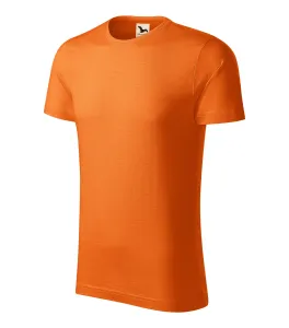 Pánské triko, strukturovaná organická bavlna, oranžová #585566