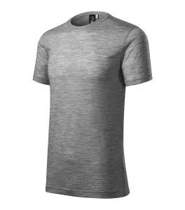 Malfini Merino Rise pánské krátké tričko, tmavě šedý melír - S
