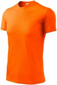Tričko s asymetrickým průkrčníkem, neonová oranžová, 2XL