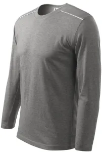 MALFINI Tričko s dlouhým rukávem Long Sleeve - Tmavě šedý melír | XXXL