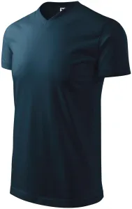 MALFINI Tričko Heavy V-neck - Námořní modrá | L