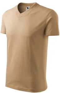 Tričko s krátkým rukávem, středně hrubé, písková, 2XL