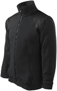 MALFINI Fleecová mikina Jacket Hi-Q - Ebony gray | XXXL
