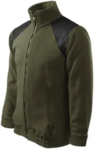 MALFINI Fleecová mikina Jacket Hi-Q - Military | XXXL