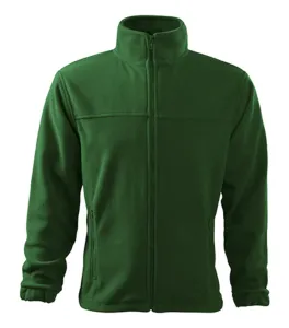 MALFINI Pánská fleecová mikina Jacket - Lahvově zelená | XXL