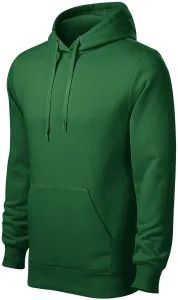 Malfini Cape pánská mikina s kapucí, lahvově zelená - XL