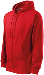 Malfini Trendy zipper pánská mikina, červená, 300g/m2 - XXL