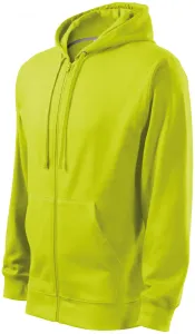 MALFINI Pánská mikina Trendy Zipper - Limetková | XL