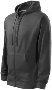 MALFINI Pánská mikina Trendy Zipper - Ocelově šedá | XL