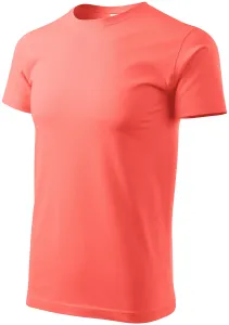 Pánské triko jednoduché, korálová