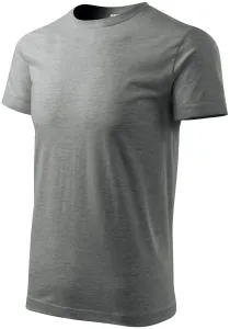 Pánské triko jednoduché, tmavěšedý melír #3481775