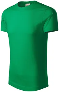 Pánské triko, organická bavlna, trávově zelená