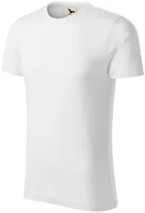 Pánské triko, strukturovaná organická bavlna, bílá