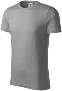 Pánské triko, strukturovaná organická bavlna, starostříbrná #3489940