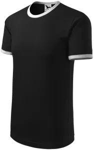Unisex tričko kontrastní, černá #3485544