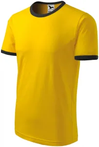 Unisex tričko kontrastní, žlutá