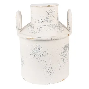 Béžová dekorativní plechová konev na mléko Fun Antique - Ø18*22 cm 6Y4751