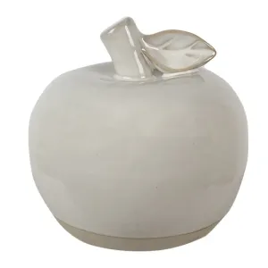 Béžová porcelánová dekorace jablko Apple XS - Ø 6*6 cm 6CE1592XS