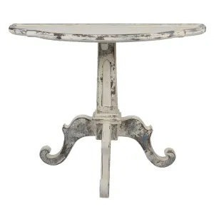 Béžový antik dřevěný odkládací konzolový stůl Henriette - 100*42*84 cm 5H0542