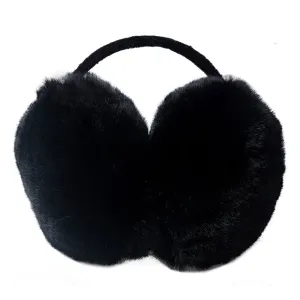 Černé chlupaté klapky na uši - Ø 13 cm JZEW0005Z