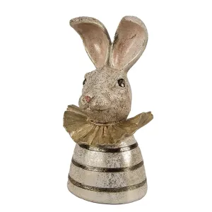 Dekorace busta králík se zlatou patinou - 10*10*20 cm 6PR4085