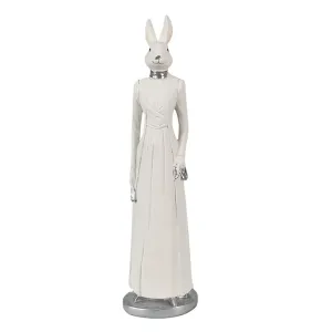 Dekorace králičí dáma v šatech - 8*7*28 cm 6PR4043
