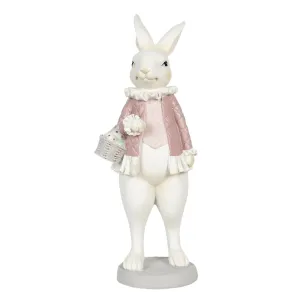 Dekorace králičí dívka s vajíčky - 10*10*25 cm 6PR3148