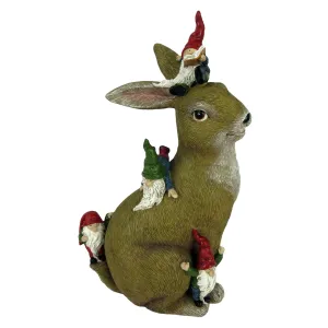 Dekorace králík s trpaslíky - 18*11*30 cm 6PR2965