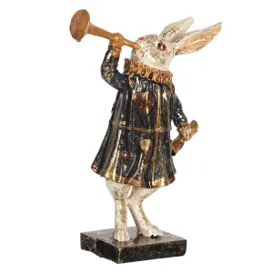 Dekorace králík s trumpetou - 8*4*12 cm 6PR2524