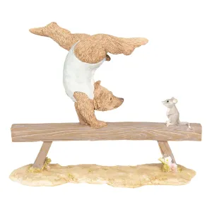 Dekorace Medvěd cvičící gymnastiku - 18*6*15 cm 6PR2570