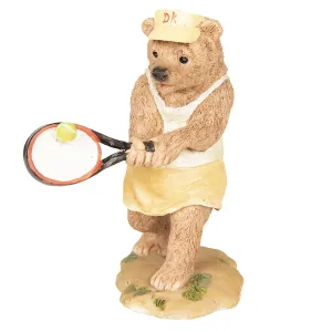 Dekorace Medvěd hrající tenis - 8*7*11 cm 6PR2573