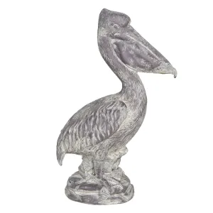 Dekorace pelikán s patinou - 19*11*31 cm 6PR3204