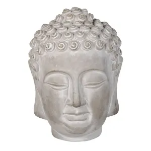 Dekorace šedá hlava Buddhy M - 15*15*19 cm 6TE0360M
