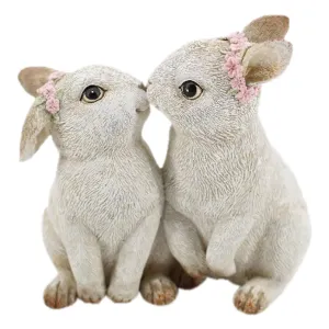 Dekorace zamilovaných králíčků - 10*6*10 cm 6PR2341